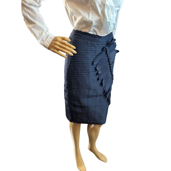 (5 for $25) down east Professional pencil skirt in navy Size 4 - Picture 4 of 9